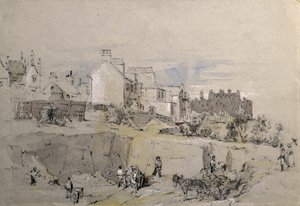 Park Street, Camden Town, c.1836-39 (desenho a lápis) de John Cooke Bourne