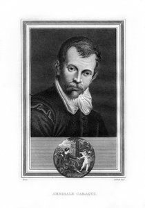Annibale Carracci, barroco italiano foi pintor, 1825. de John Corner