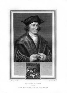 Quentin Matsys, pintor na tradição flamenga, 1825. de John Corner
