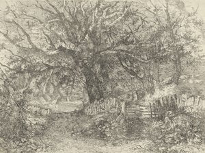 Cena da estrada, Trowse Hall, 1813 de John Crome