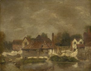 Galpões e casas antigas no Yare, c.1803