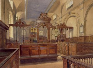 Todos os Hallows The Great, Tamisa Street, Interior, 1884