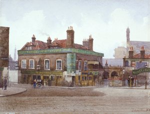 Green Gate Tavern no cruzamento da City Road e Bath Street, Londres, c1880 de John Crowther