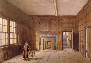 Vista interior do quarto de Sir John Spencer em Canonbury House, Islington, Londres, 1887 de John Crowther