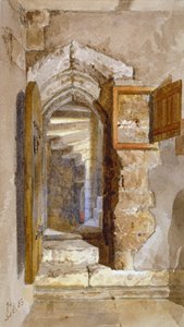 Vista interior da Salt Tower dentro da Torre de Londres, 1883 de John Crowther