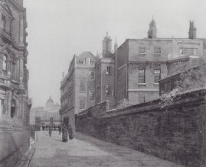 Londres perdida: Passagem em Spring Gardens de Trafalgar Square para o Mall (litografia) de John Crowther