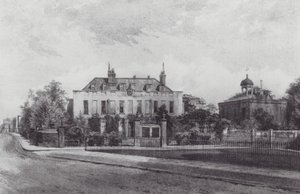 Londres perdida: Stockwell Park House, a partir de Stockwell Park (litografia) de John Crowther