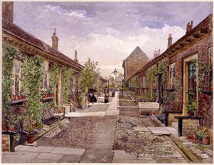 Almshouses de Skinners, Mile End Road, Stepney, Londres, 1883 de John Crowther