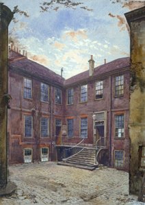 Vista de uma casa antiga na Great Winchester Street, City of London, 1880.                         de John Crowther
