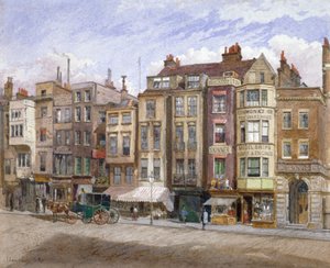 Vista de instalações comerciais em Strand, Westminster, Londres, 1881. de John Crowther
