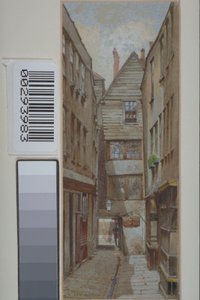 Vista da York Coffee House, Tribunal do Bispo, Chancery Lane, c.1880 de John Crowther