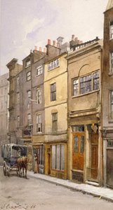 Vista do salão do secretário paroquial, Silver Street, Londres, 1888 de John Crowther