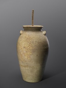 Batedeira, c. 1850-1883 (grés vitrificado alcalino com madeira)