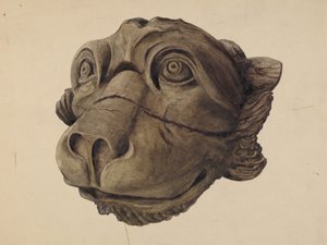 Gárgula de cabeça de gato de John Davis