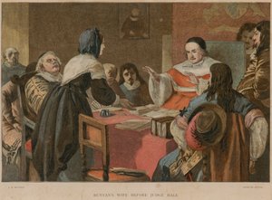 A esposa de Bunyan antes do juiz Hale de John Dawson Watson