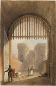 Gateway of the Gaol, Newcastle upon Tyne (bc, tinta e wc no papel)