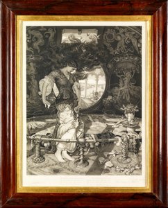 A Senhora de Shalott (mezzotint)