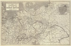Mapa da Áustria e do Império Alemão