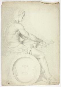 Após escultura antiga de figura sentada com espada de John Downman