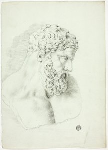 Busto de homem barbudo de John Downman