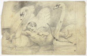 Cupido e cisnes de John Downman