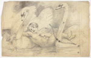 Cupido e cisnes de John Downman