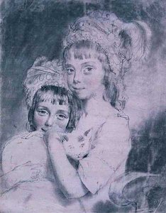 No.1843 The Two Miss Comparts de John Downman