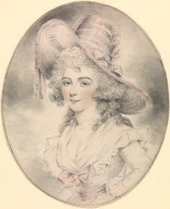 Retrato de uma Senhora, Virado para a esquerda de John Downman