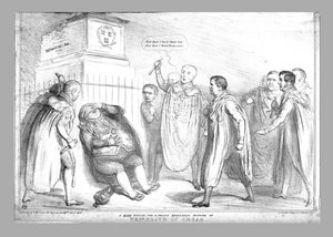 Um projeto rude para uma grande imagem histórica da morte de César, 1836.