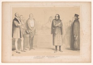 Spotprent conheceu Disraeli como Shylock Uma cena de Shakspere (Compressed!) (título no objeto) HB Sketches (título da série no objeto) de John Doyle