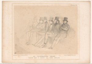 Desenhos animados com diferentes políticos seguidos Um grupo interessante. O infortúnio nos familiariza com estranhos companheiros de cama (título no objeto) HB Sketches (título da série no objeto) de John Doyle