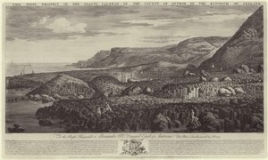 A perspectiva ocidental da calçada do gigante no condado de Antrim, no Reino da Irlanda de John Drury