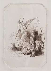 Rapaz e Anjo (gravura) de John Duncan