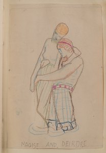 Naoise e Deirdre (lápis) de John Duncan