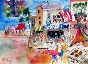 A vida numa cidade costeira de surf de John Dunn
