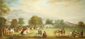 Reunião de arco e flecha em Bradgate Park, Leicestershire, 1850