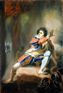 John Philip Kemble (1757-1823) - Richard III de Shakespeare (pastel em velino)