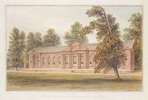 O laranjal ou estufa no jardim do Palácio de Kensington