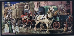 Cavalos de carroça, ilustração de 