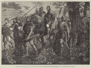 Homens de Kent marchando em frente ao exército de Harold