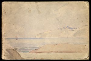 Paisagem marítima, caderno de esboços de John Everett