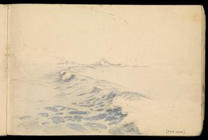 Paisagem marítima, caderno de esboços de John Everett