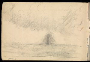 Paisagem marítima, caderno de esboços de John Everett