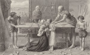 Cristo na casa dos pais dele de John Everett Millais