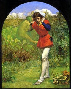 Ferdinando enfeitiçado por Ariel. Pintura de John Everett Millais de John Everett Millais