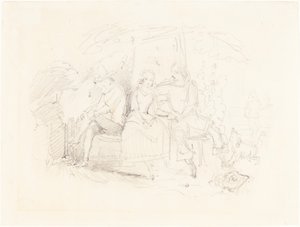 Amantes debaixo de uma árvore de John Everett Millais