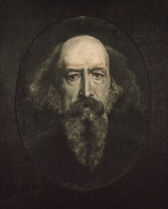 Retrato de Alfred, Lord Tennyson 1809-1892. de John Everett Millais