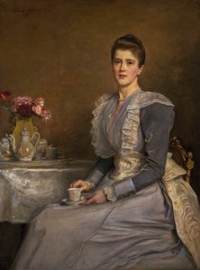 Retrato da Sra. Joseph Chamberlain (1864-1957) de John Everett Millais