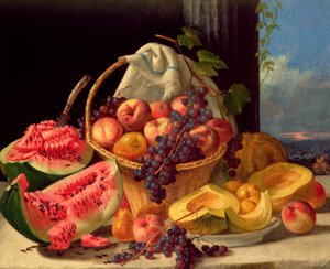 Natureza morta com fruta (óleo sobre tela)