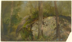 Cena da floresta de John Ferguson Weir